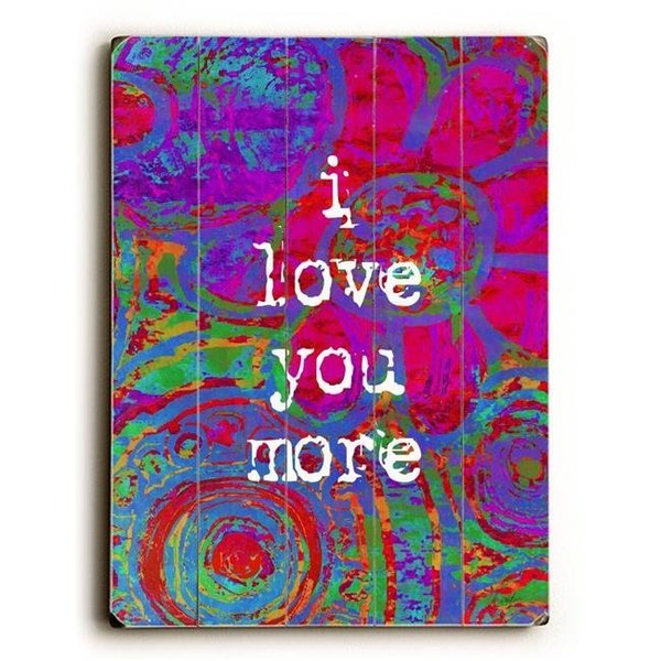 One Bella Casa One Bella Casa 0004-1493-38 12 x 16 in. I Love You More Planked Wood Wall Decor by Lisa Weedn 0004-1493-38